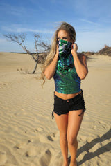 Skull Rave Mask With Matching Tank - burningbabeclothingco