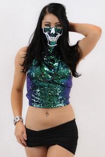 Skull Rave Mask With Matching Tank - burningbabeclothingco