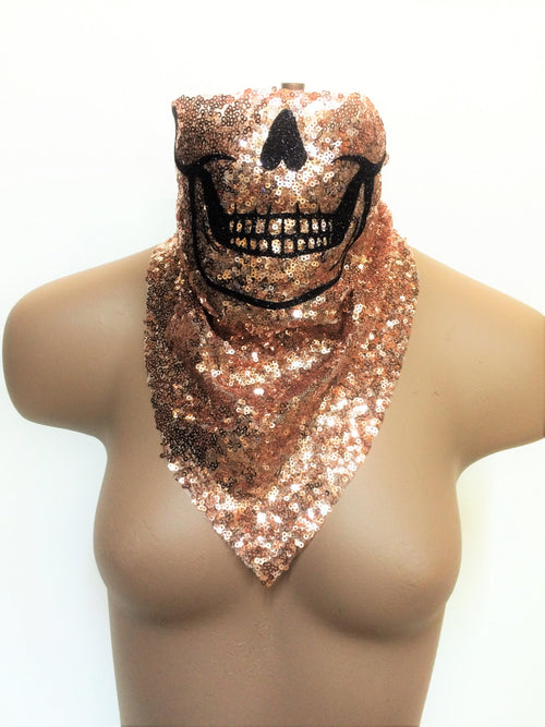 Glitter Skull Mask - burningbabeclothingco