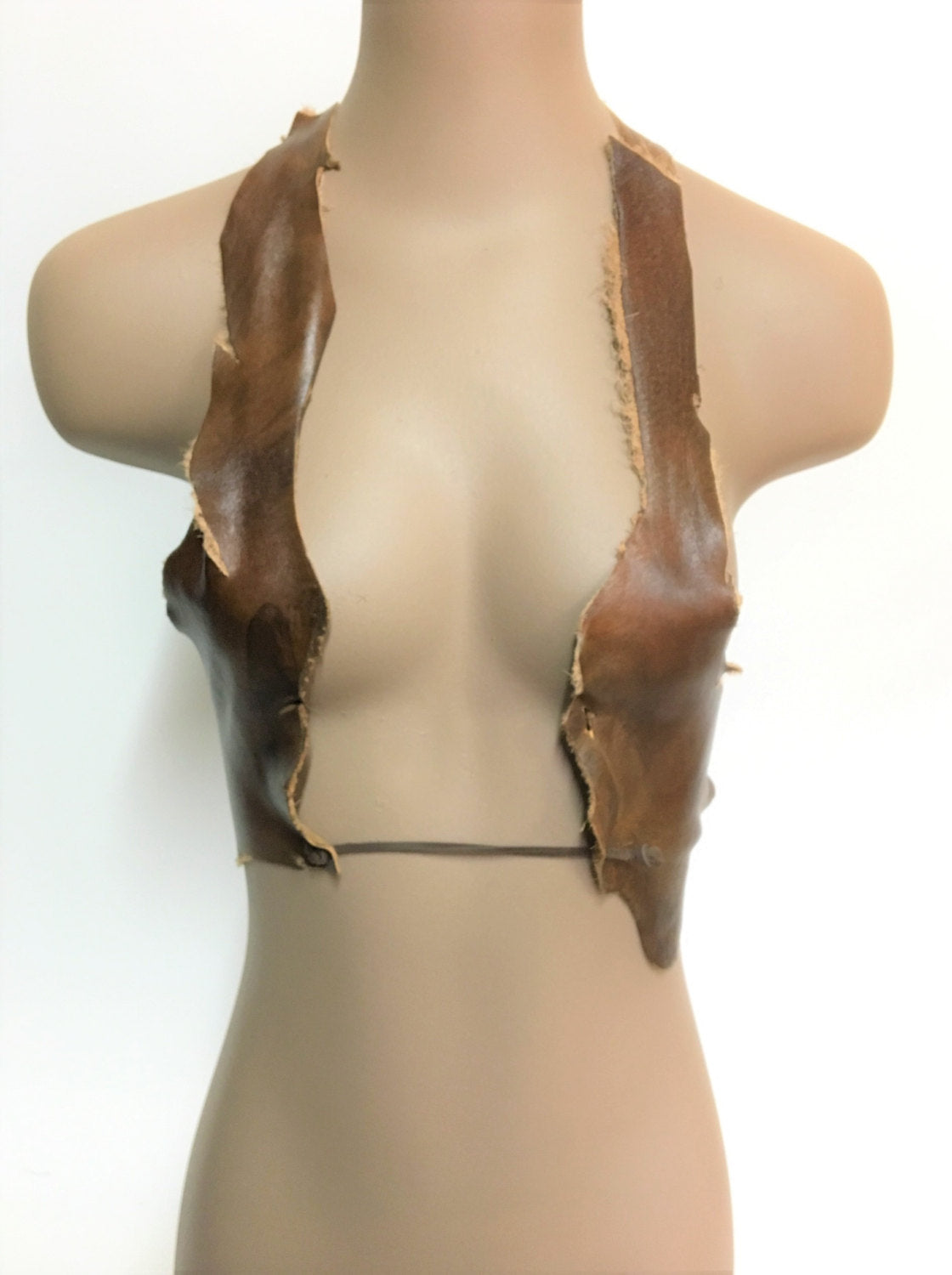 Torn Leather Top - burningbabeclothingco